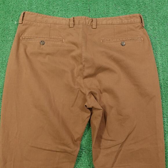 Johnston & Murphy Pants Mens 34x30 Brown Stretch Chino Flat Front Casual - Picture 5 of 8